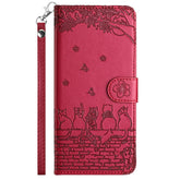 Funda de cuero con estampado de gato en relieve para teléfono con cordón, para iPhone 12, para iPhone 12 Pro Max, para iPhone 12 mini, para iPhone 11 Pro Max, para iPhone 11, para iPhone 11 Pro